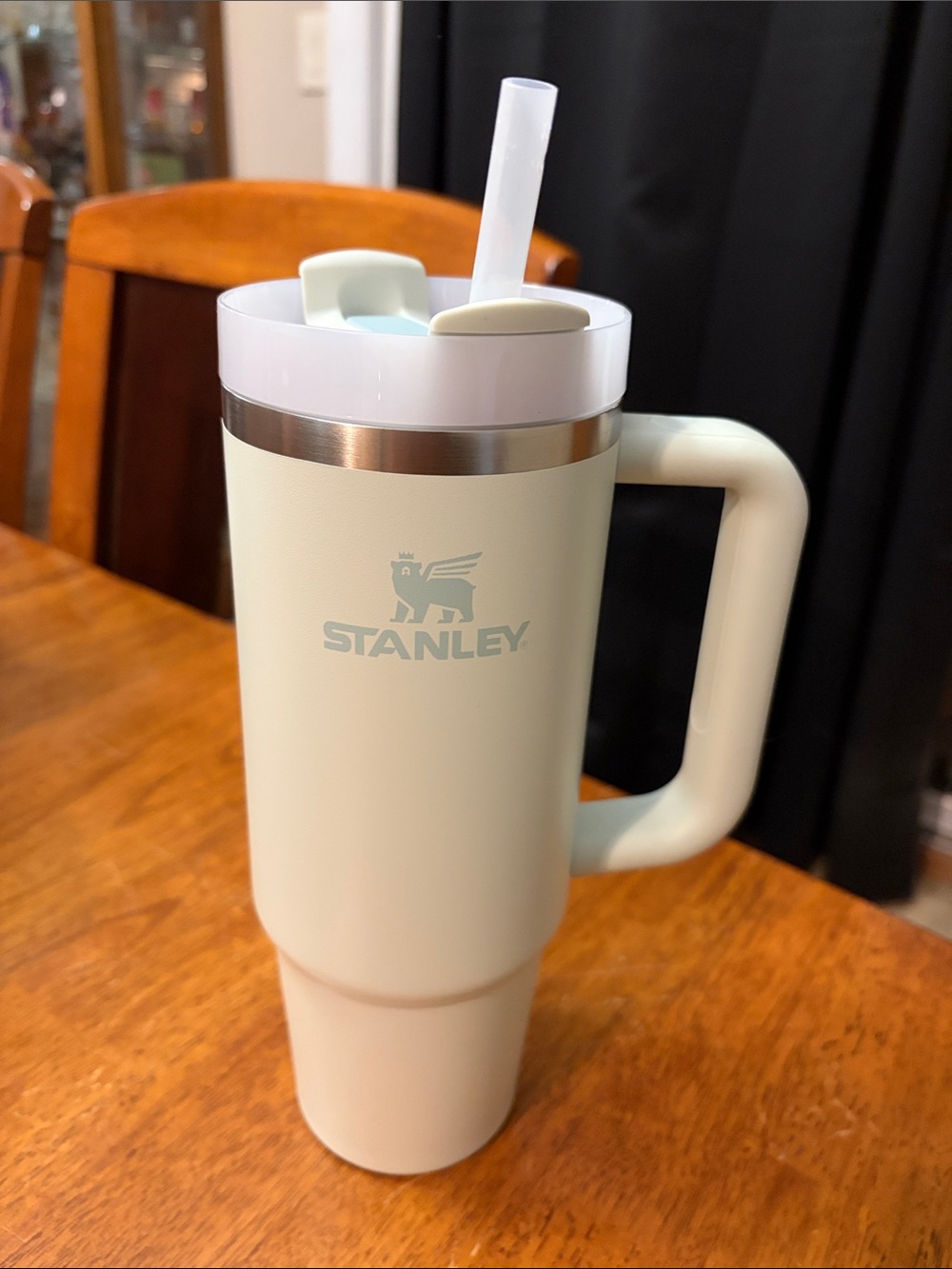 Stanley Mint Green Insulated Travel Tumbler with Handle and Straw